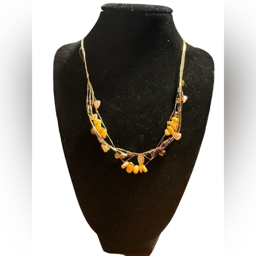 Style & Co Beaded Boho Multi-Strand Necklace, 18 + 3 Extender,- Brown - Picture 2 of 4